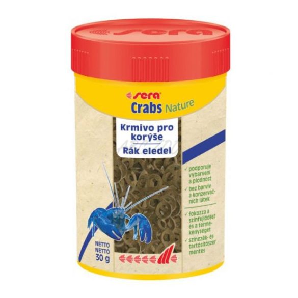 Sera Crabs Natural 100ml Eledel Rákoknak 