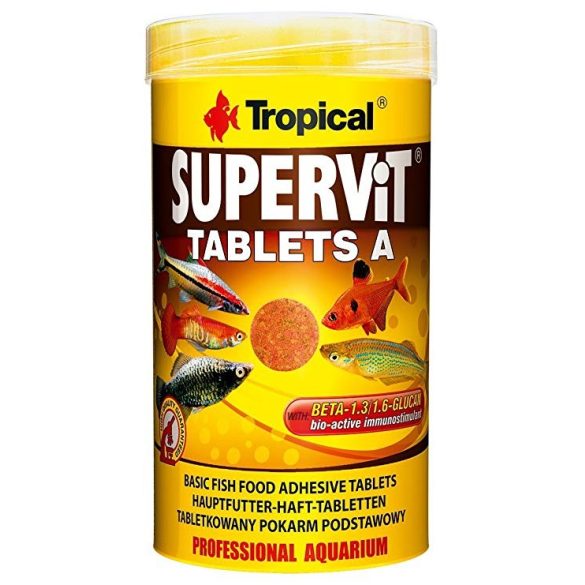 Tropical Supervit Tablets A 250ml akvárium falához tapasztható tabletta 