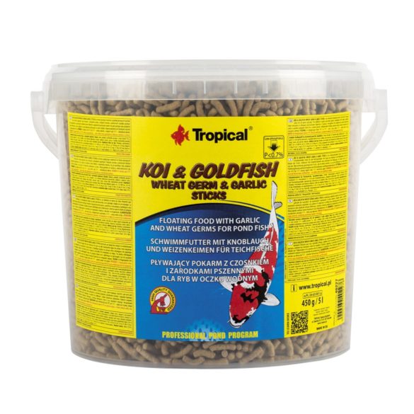 Tropical Koi&Goldfish Wheat Germ&Garl 5L